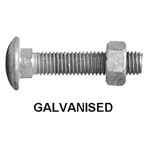 Galvanised Cup Head Bolts 4.6